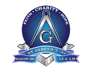 St. Andrew’s #83 – Bangor, ME, A.F. & A.M. – Faith – Charity – Hope Logo